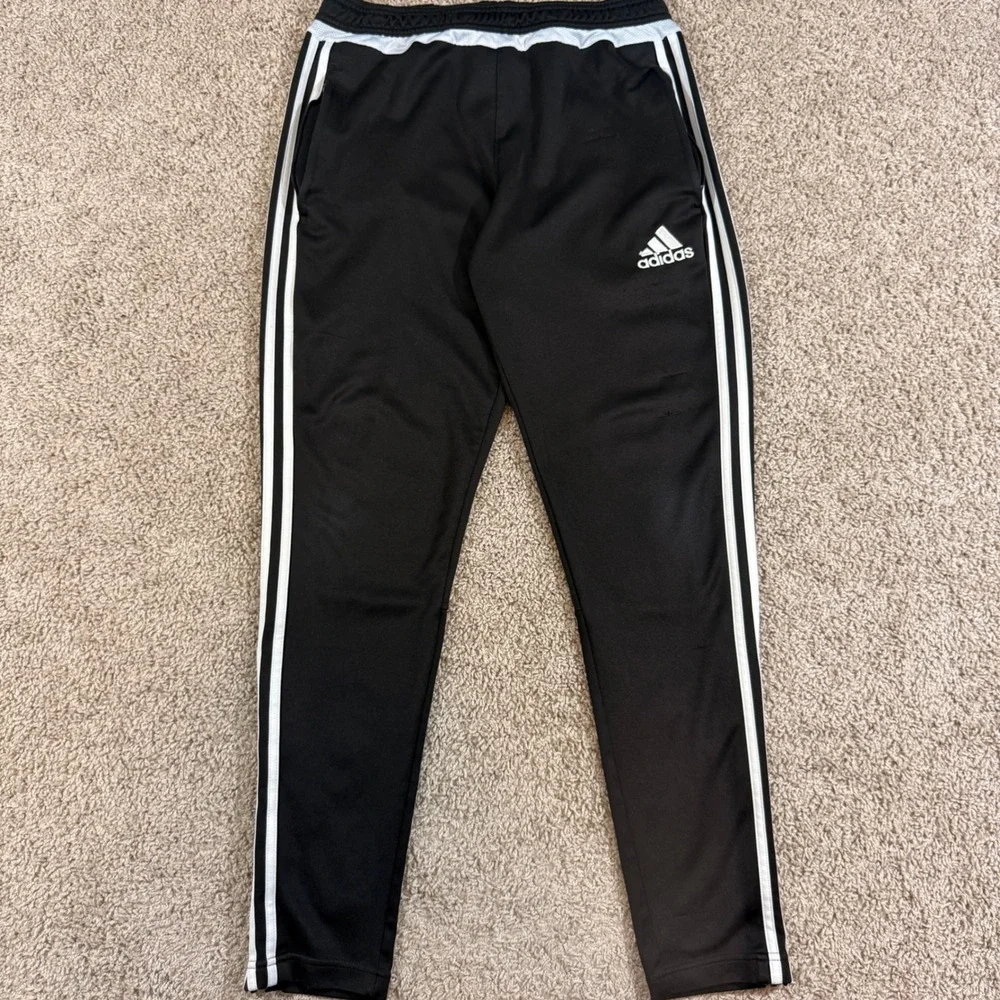 Adidas Track Pants Mens Medium Black Good Climacool Tapered M64032 Three Stripe